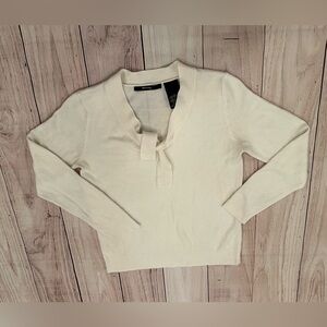 RAISEY women cream Long Sleeve Sweater/size S